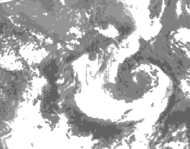 GDPS total cloud 240 hour forecast chart for Canada based on 2025/04/29 1200Z data