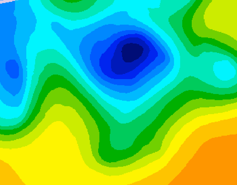 GDPS 500 millibar geopotential height 060 hour forecast chart for Canada based on 2025/04/30 0000Z data