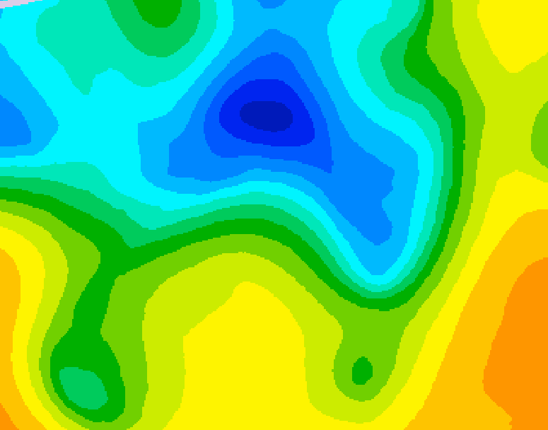 GDPS 500 millibar geopotential height 108 hour forecast chart for Canada based on 2025/04/30 0000Z data