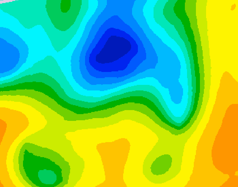 GDPS 500 millibar geopotential height 120 hour forecast chart for Canada based on 2025/04/30 0000Z data