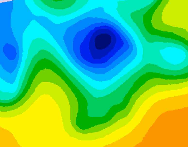 GDPS 500 millibar geopotential height 048 hour forecast chart for Canada based on 2025/04/30 1200Z data