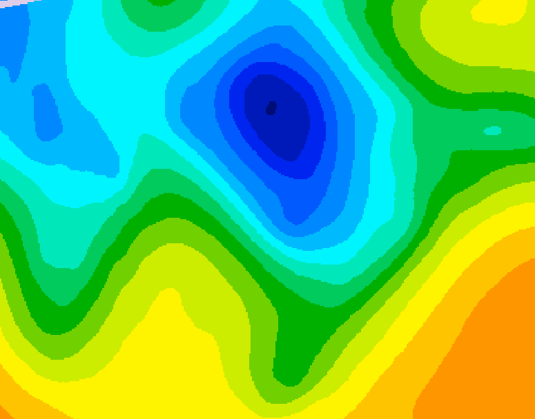 GDPS 500 millibar geopotential height 072 hour forecast chart for Canada based on 2025/04/30 1200Z data