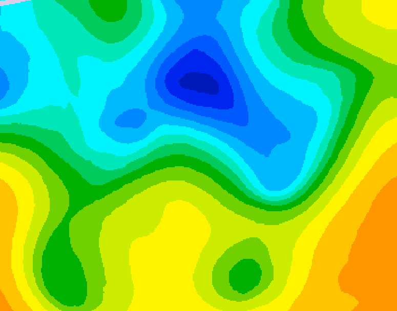 GDPS 500 millibar geopotential height 096 hour forecast chart for Canada based on 2025/04/30 1200Z data
