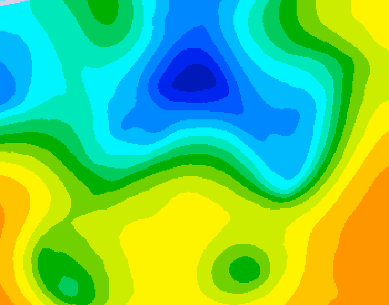 GDPS 500 millibar geopotential height 102 hour forecast chart for Canada based on 2025/04/30 1200Z data