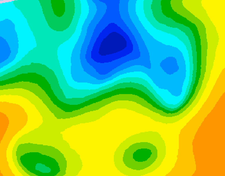 GDPS 500 millibar geopotential height 108 hour forecast chart for Canada based on 2025/04/30 1200Z data