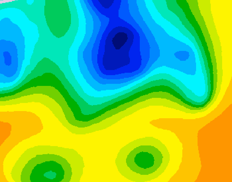 GDPS 500 millibar geopotential height 120 hour forecast chart for Canada based on 2025/04/30 1200Z data