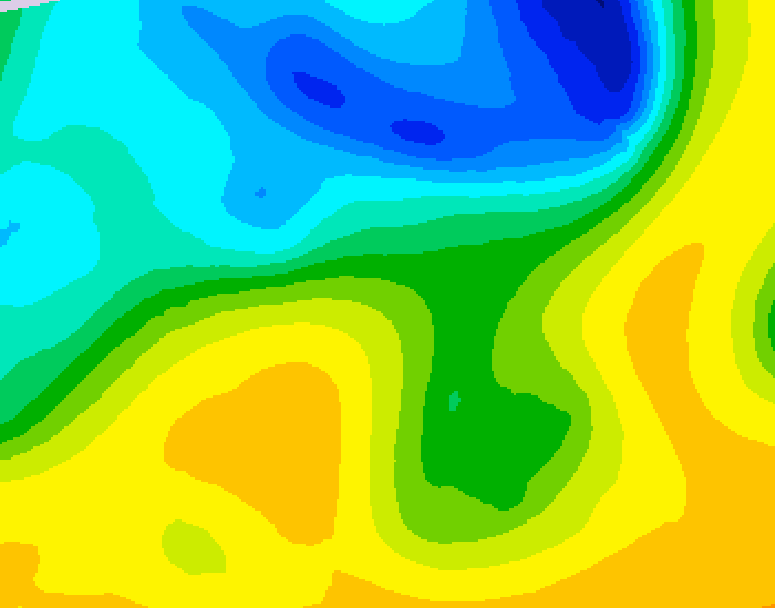 GDPS 500 millibar geopotential height 180 hour forecast chart for Canada based on 2025/04/30 1200Z data