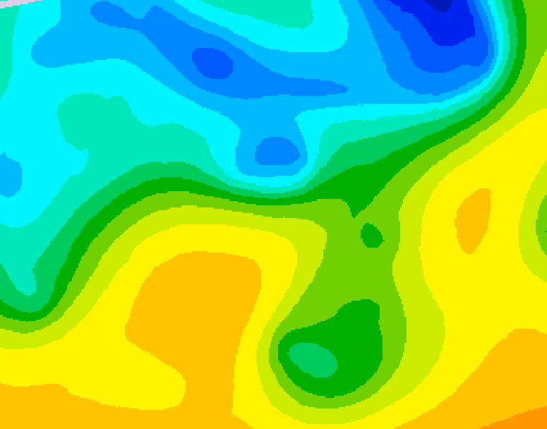 GDPS 500 millibar geopotential height 198 hour forecast chart for Canada based on 2025/04/30 1200Z data