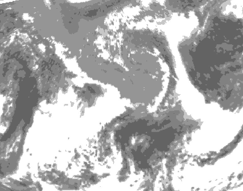 GDPS total cloud 048 hour forecast chart for Canada based on 2025/04/30 0000Z data