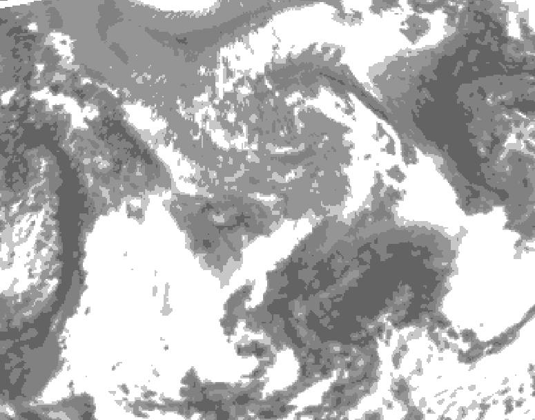 GDPS total cloud 060 hour forecast chart for Canada based on 2025/04/30 0000Z data