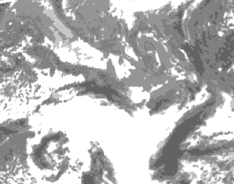 GDPS total cloud 186 hour forecast chart for Canada based on 2025/04/30 0000Z data