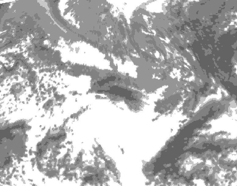 GDPS total cloud 192 hour forecast chart for Canada based on 2025/04/30 0000Z data