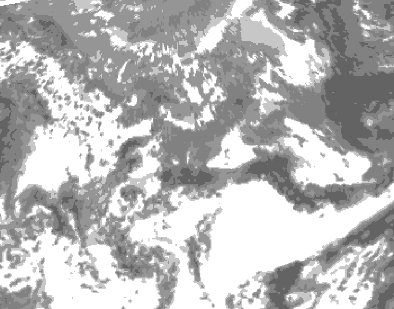 GDPS total cloud 240 hour forecast chart for Canada based on 2025/04/30 0000Z data
