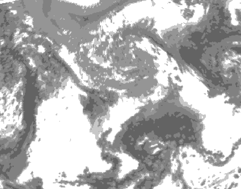GDPS total cloud 048 hour forecast chart for Canada based on 2025/04/30 1200Z data