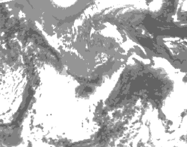 GDPS total cloud 060 hour forecast chart for Canada based on 2025/04/30 1200Z data