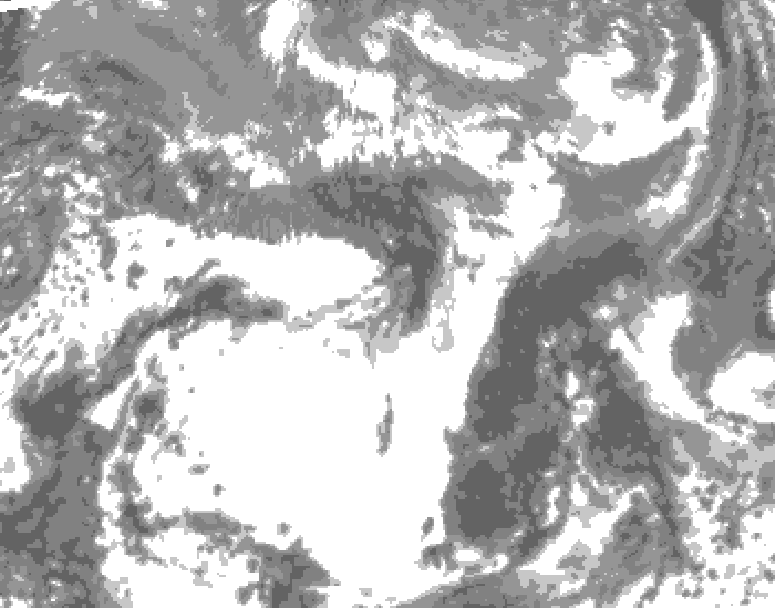 GDPS total cloud 192 hour forecast chart for Canada based on 2025/04/30 1200Z data