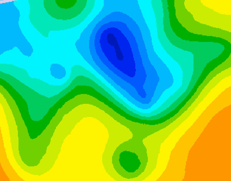 GDPS 500 millibar geopotential height 072 hour forecast chart for Canada based on 2025/05/01 0000Z data