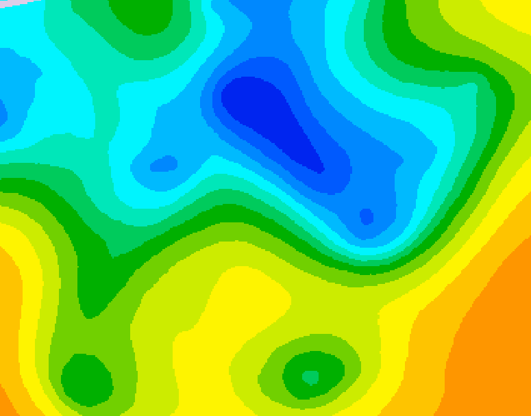 GDPS 500 millibar geopotential height 084 hour forecast chart for Canada based on 2025/05/01 0000Z data