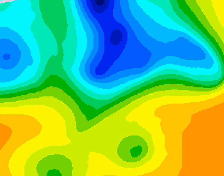 GDPS 500 millibar geopotential height 120 hour forecast chart for Canada based on 2025/05/01 0000Z data