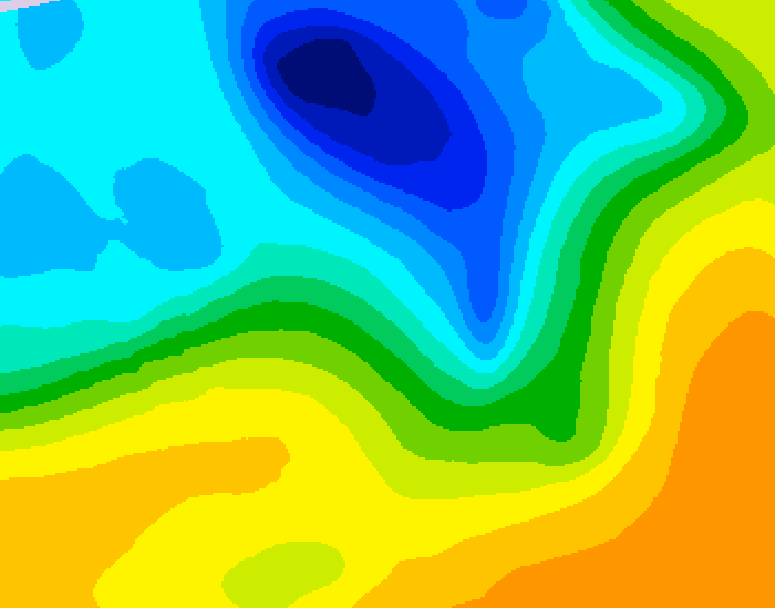 GDPS 500 millibar geopotential height 156 hour forecast chart for Canada based on 2025/05/01 0000Z data