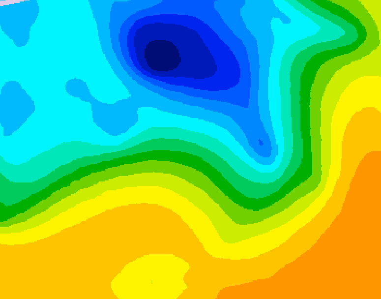 GDPS 500 millibar geopotential height 168 hour forecast chart for Canada based on 2025/05/01 0000Z data