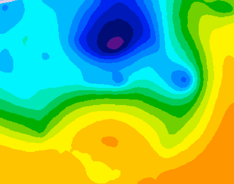 GDPS 500 millibar geopotential height 186 hour forecast chart for Canada based on 2025/05/01 0000Z data