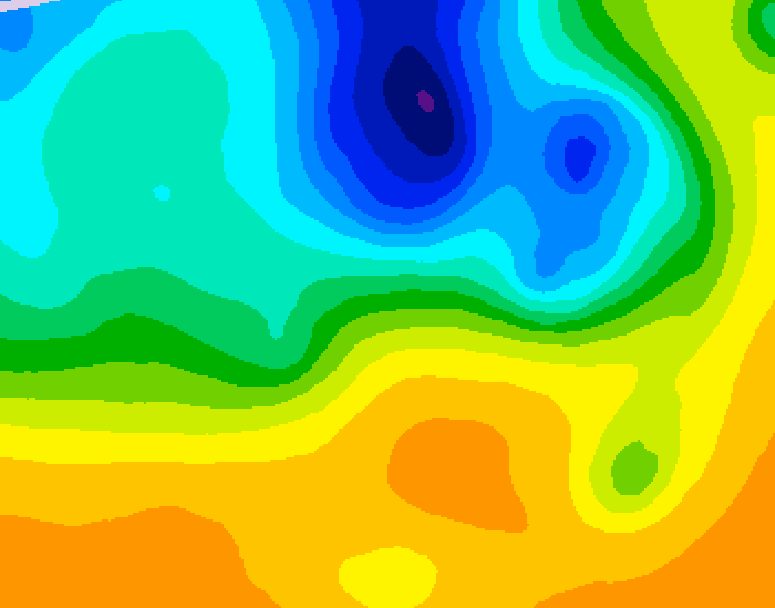 GDPS 500 millibar geopotential height 210 hour forecast chart for Canada based on 2025/05/01 0000Z data
