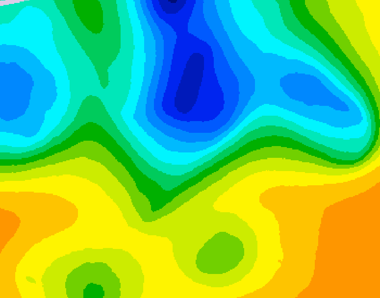 GDPS 500 millibar geopotential height 108 hour forecast chart for Canada based on 2025/05/01 1200Z data