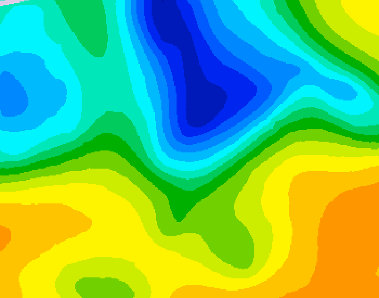 GDPS 500 millibar geopotential height 120 hour forecast chart for Canada based on 2025/05/01 1200Z data