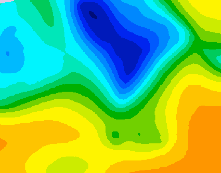 GDPS 500 millibar geopotential height 132 hour forecast chart for Canada based on 2025/05/01 1200Z data