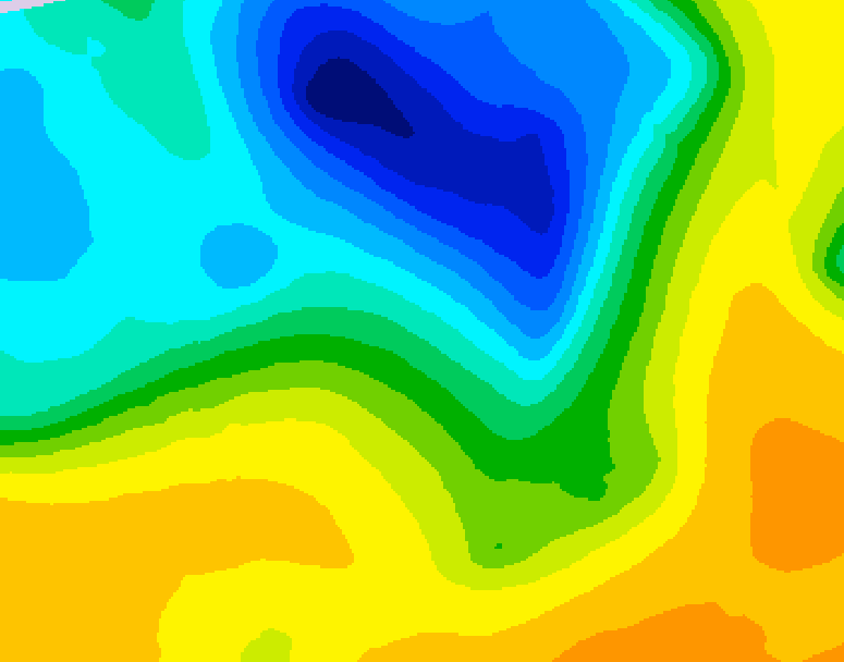 GDPS 500 millibar geopotential height 144 hour forecast chart for Canada based on 2025/05/01 1200Z data