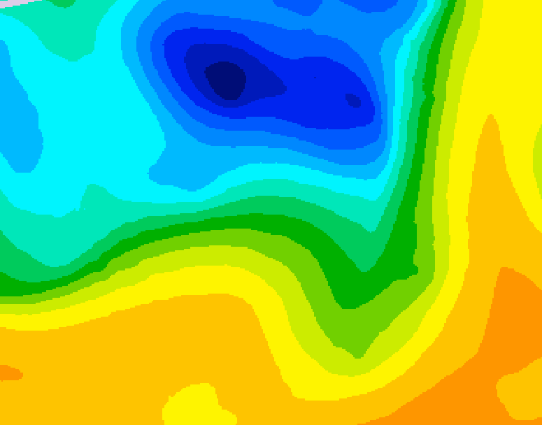 GDPS 500 millibar geopotential height 156 hour forecast chart for Canada based on 2025/05/01 1200Z data