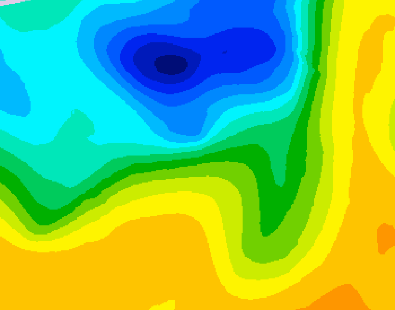 GDPS 500 millibar geopotential height 168 hour forecast chart for Canada based on 2025/05/01 1200Z data