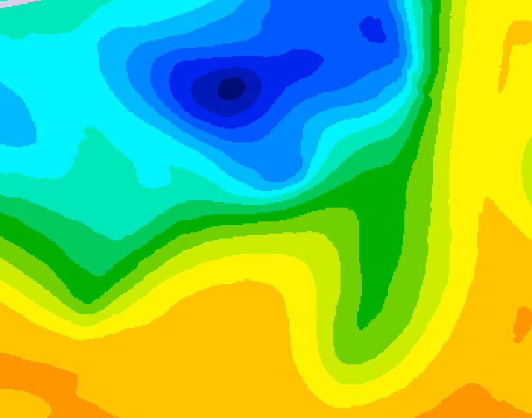 GDPS 500 millibar geopotential height 174 hour forecast chart for Canada based on 2025/05/01 1200Z data