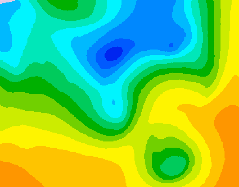 GDPS 500 millibar geopotential height 222 hour forecast chart for Canada based on 2025/05/01 1200Z data
