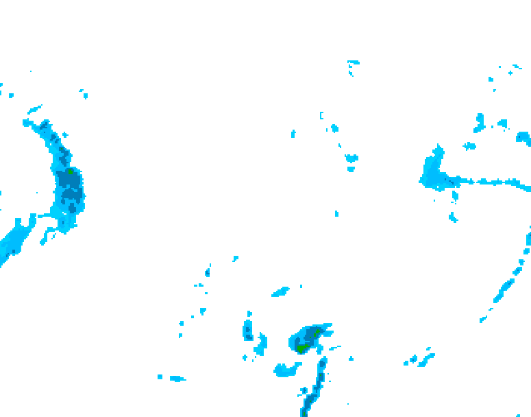 GDPS precipitation 012 hour forecast chart for Canada based on 2025/05/01 0000Z data