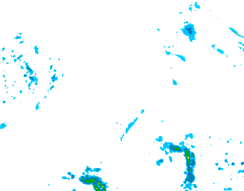 GDPS precipitation 120 hour forecast chart for Canada based on 2025/05/01 1200Z data