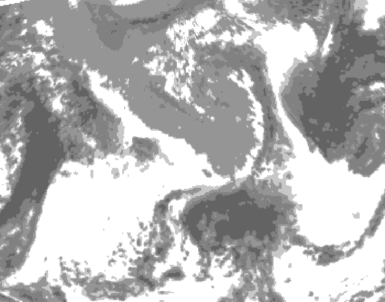 GDPS total cloud 024 hour forecast chart for Canada based on 2025/05/01 0000Z data
