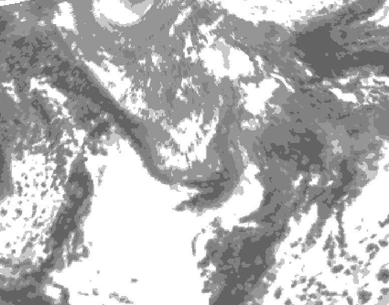 GDPS total cloud 060 hour forecast chart for Canada based on 2025/05/01 0000Z data