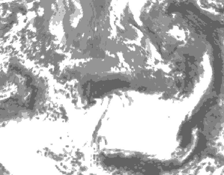 GDPS total cloud 216 hour forecast chart for Canada based on 2025/05/01 0000Z data