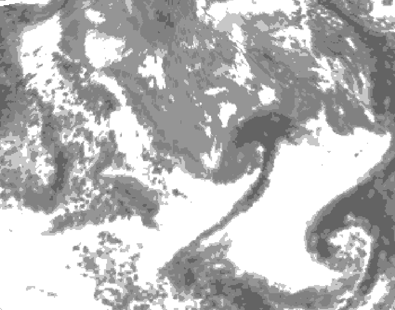 GDPS total cloud 240 hour forecast chart for Canada based on 2025/05/01 0000Z data