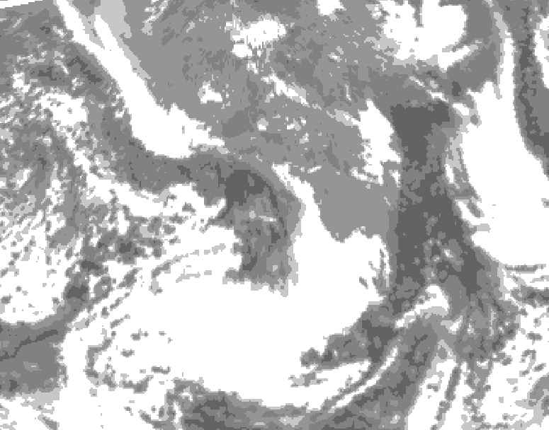 GDPS total cloud 156 hour forecast chart for Canada based on 2025/05/01 1200Z data