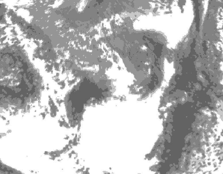 GDPS total cloud 192 hour forecast chart for Canada based on 2025/05/01 1200Z data