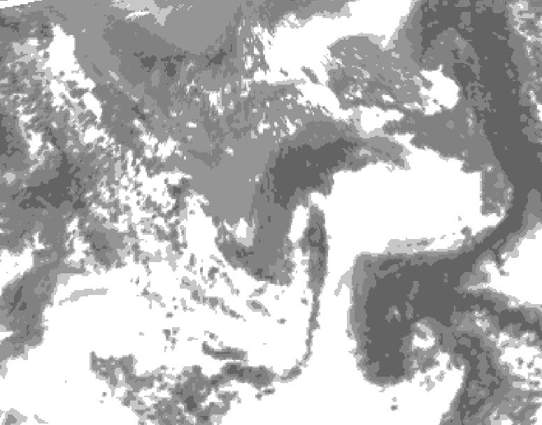 GDPS total cloud 228 hour forecast chart for Canada based on 2025/05/01 1200Z data