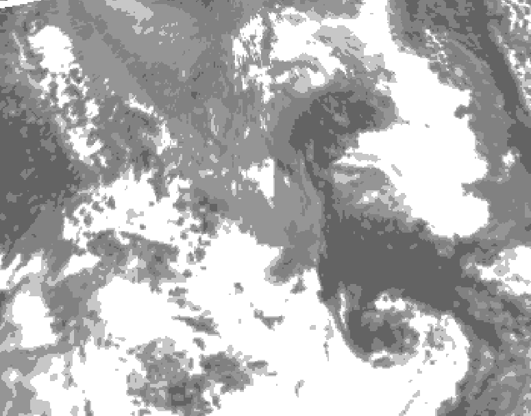 GDPS total cloud 240 hour forecast chart for Canada based on 2025/05/01 1200Z data