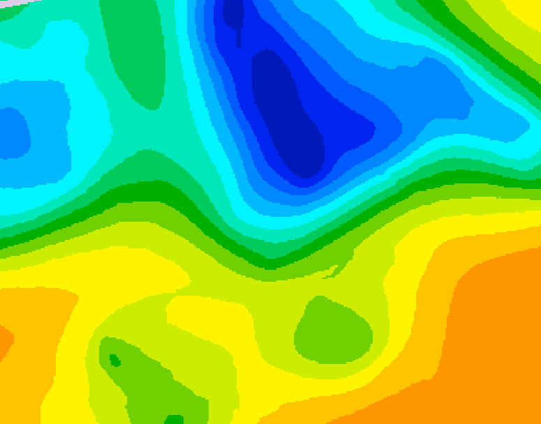 GDPS 500 millibar geopotential height 108 hour forecast chart for Canada based on 2025/05/02 0000Z data