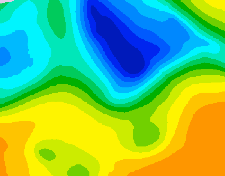 GDPS 500 millibar geopotential height 114 hour forecast chart for Canada based on 2025/05/02 0000Z data