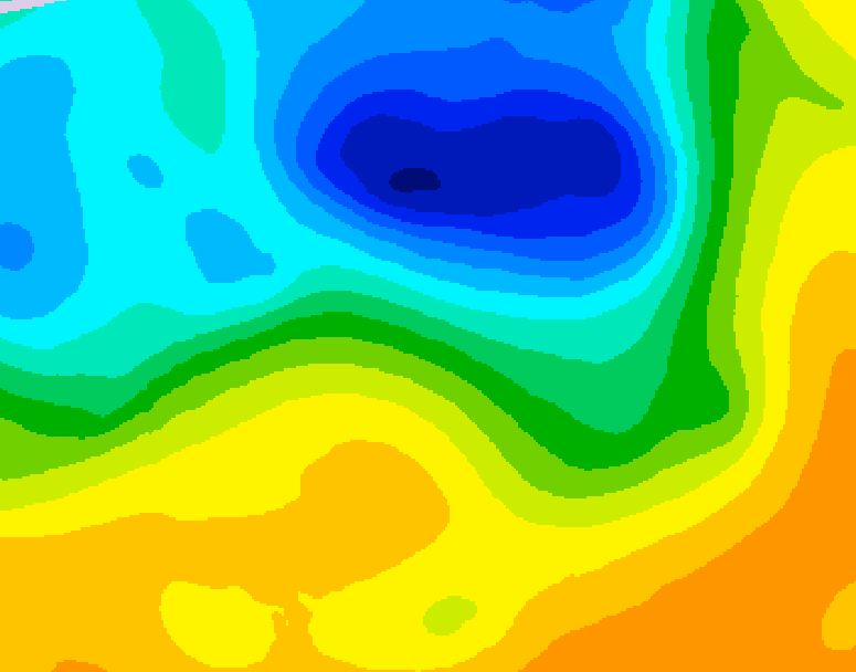 GDPS 500 millibar geopotential height 144 hour forecast chart for Canada based on 2025/05/02 0000Z data