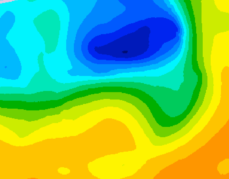 GDPS 500 millibar geopotential height 156 hour forecast chart for Canada based on 2025/05/02 0000Z data