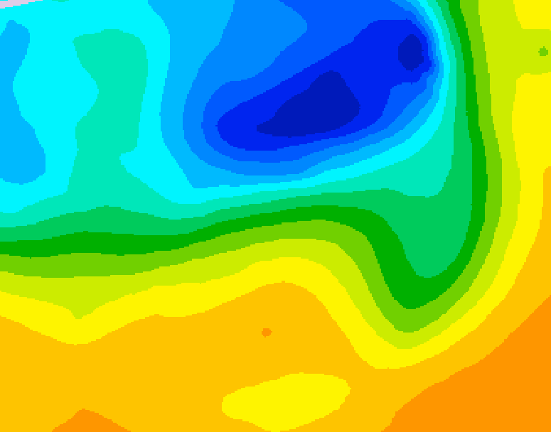 GDPS 500 millibar geopotential height 162 hour forecast chart for Canada based on 2025/05/02 0000Z data